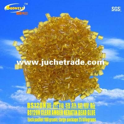 Transparent tan (amber brown) keratin glue grain